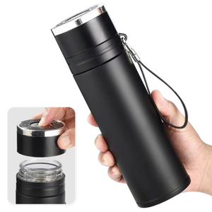 One Touch Open Stainless Steel Thermal Water Bottle Factory 