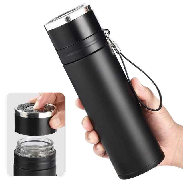 One Touch Open Stainless Steel Thermal Water Bottle Factory 
