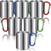 Stainless Steel Double Wall Backpacking Camping Carabiner Mugs