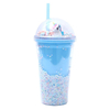 Rainbow Bubble Straw Cup Cold Drink Juice Plastic Tumbler