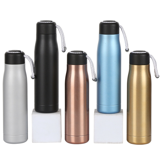 Thermal Metal Leak proof Portable Water Bottle With Rope