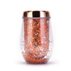 Glitter Plastic Water Cup With Lid Double Layer Cold Drink Cup