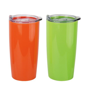 580ML Reusable Plastic Tumbler with Leak-Proof Lid
