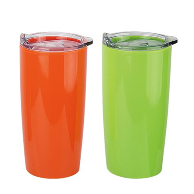 580ML Reusable Plastic Tumbler with Leak-Proof Lid