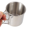 Stainless Steel Picnic Mug Camping Cup Set With Foldable Handle