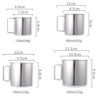 Stainless Steel Picnic Mug Camping Cup Set With Foldable Handle
