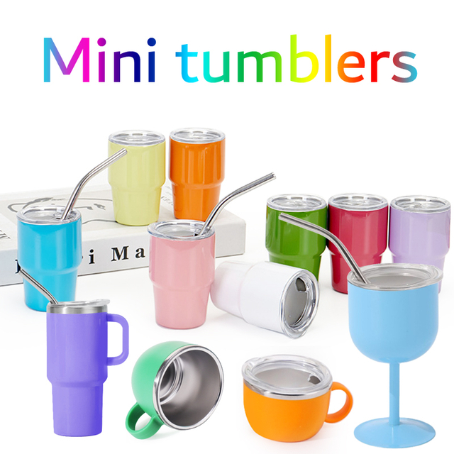 Mini Stainless Steel Tumbler Color Pop with Lid & Straw