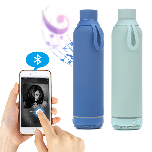 Creative Promotional Water Bottle with Bluetooth Speaker