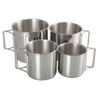 Stainless Steel Picnic Mug Camping Cup Set With Foldable Handle