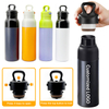 One Hand Open Stainless Steel Water Bottle Flask Thermos 