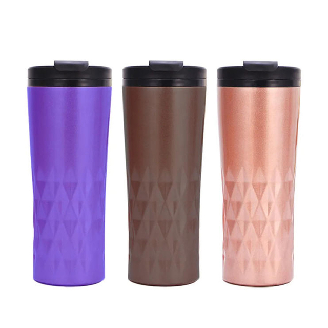 Double Wall Stainless Steel Coffee Tumbler with Lid