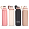 Stainless Steel Flask Bottle 600ml/800ml Portable Straw
