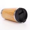 Stainless Steel Bamboo Insulated Coffee Tumbler Travel Mug