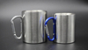 Stainless Steel Double Wall Backpacking Camping Carabiner Mugs