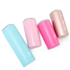 12oz Color Powder Coated Skinny Tumbler Swing Design
