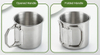 Stainless Steel Picnic Mug Camping Cup Set With Foldable Handle