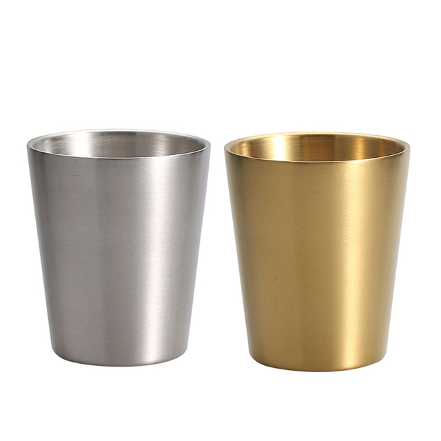 Double Walled Stainless Steel Cups Food Grade Metal Tumblers