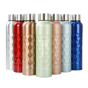Diamond Textured Stainless Steel Drink Bottle For Sports